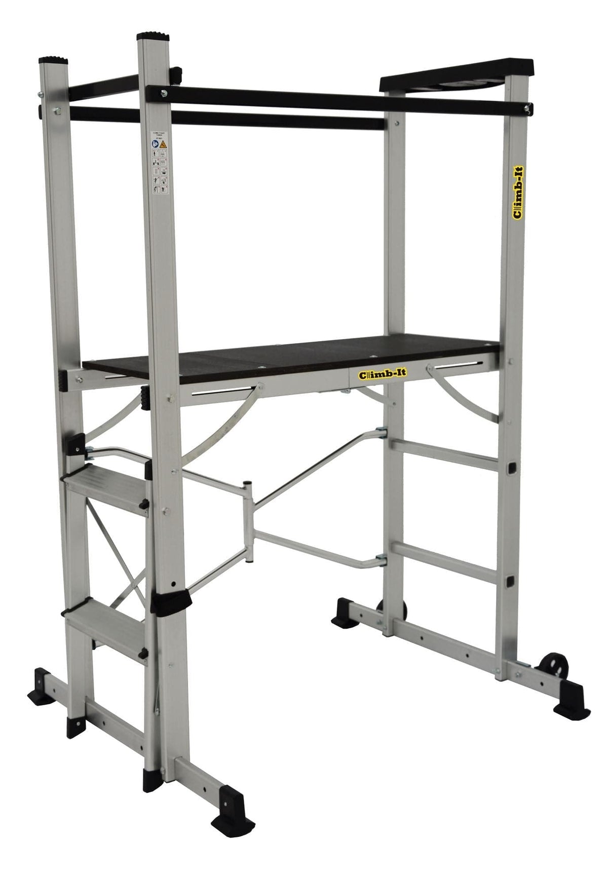 Climb-It Folding Access Work Platforms with Steps, 2-Tread, Filstorage