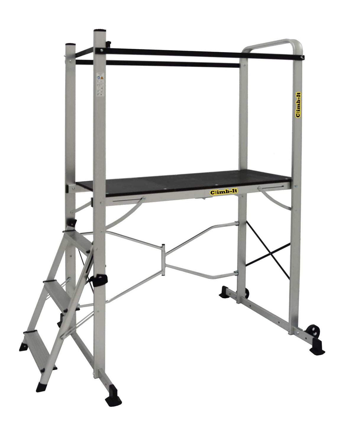 Climb-It Folding Access Work Platforms with Steps, 2-Tread, Filstorage