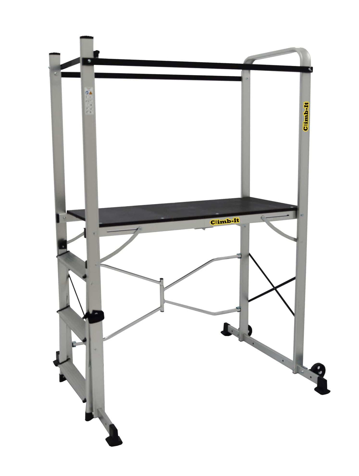 Climb-It Folding Access Work Platforms with Steps, 2-Tread, Filstorage