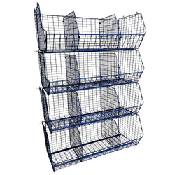 C12 (medium) Unit Complete 4 Baskets & Dividers, BLUE C12 Unit 4 Baskets, Filstorage