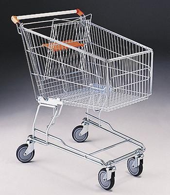 Shopping Trolley 140Ltr (set of 2), Red Handles, Filstorage