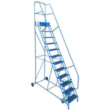 12 Tread Mobile Safety Steps, Blue RAL 5005, Filstorage