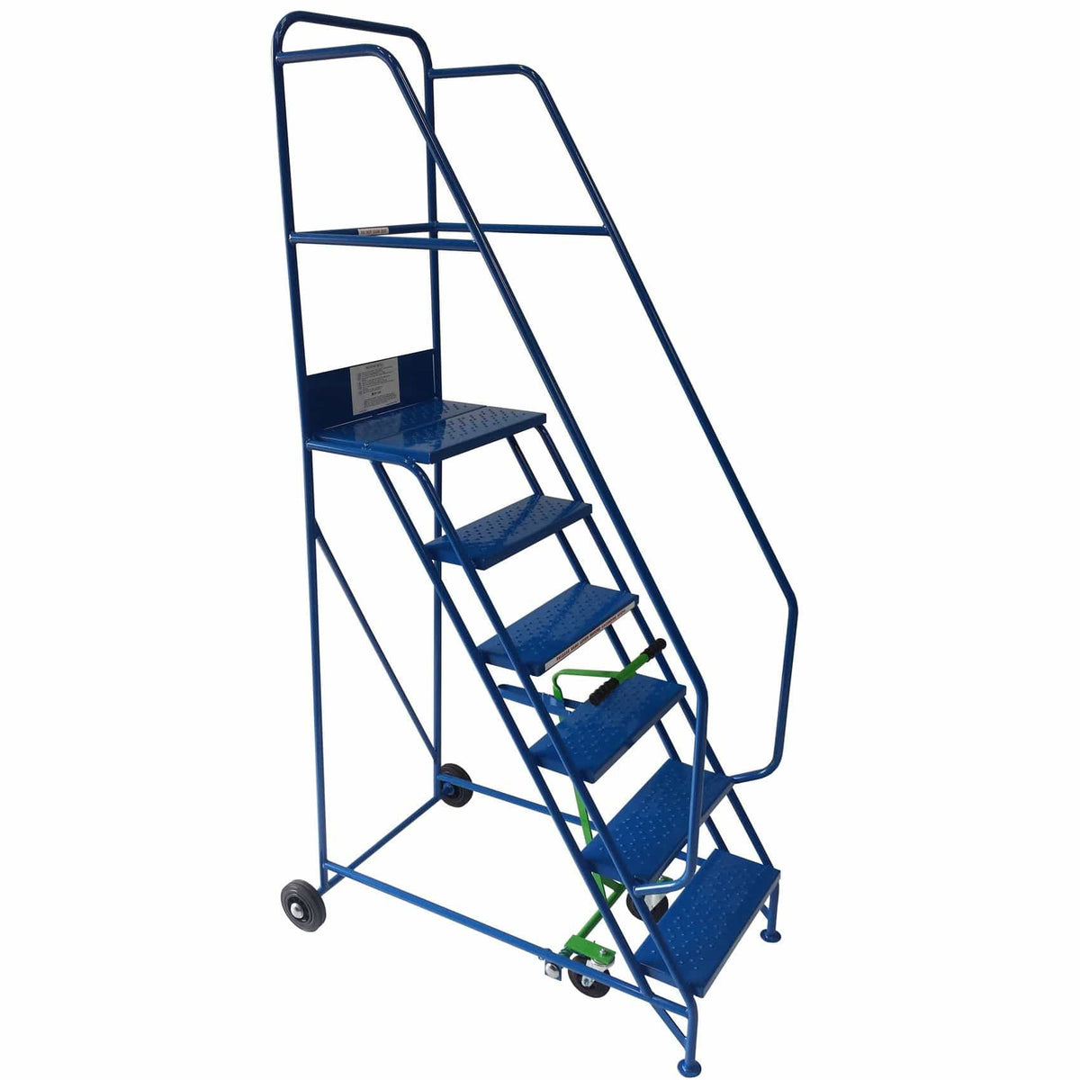 6 Tread Mobile Safety Steps, Blue RAL 5005, Filstorage