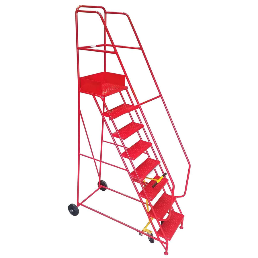 8 Tread Mobile Safety Steps, Blue RAL 5005, Filstorage