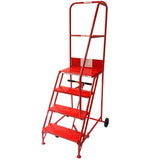 4 Tread Mobile Safety Steps, Blue RAL 5005, Filstorage