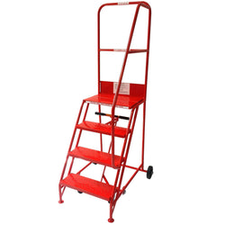 4 Tread Mobile Safety Steps, Blue RAL 5005, Filstorage