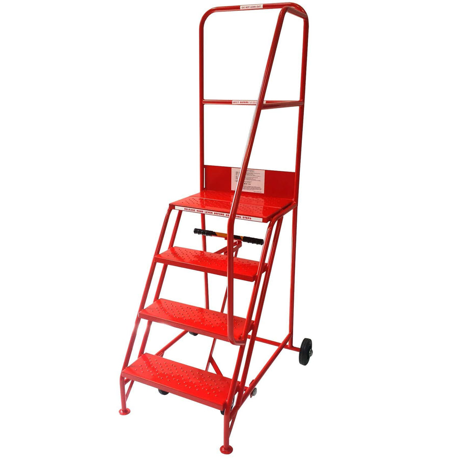 4 Tread Mobile Safety Steps, Blue RAL 5005, Filstorage