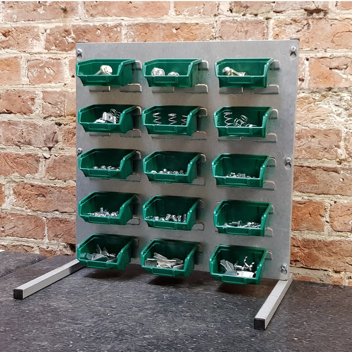 Parts Bins Bench Unit Louvre Panel Rack, TBU1, Filstorage