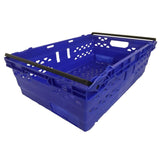 Supermarket Bale Arm Stacking Logistics Crate 35L, Blue, Filstorage