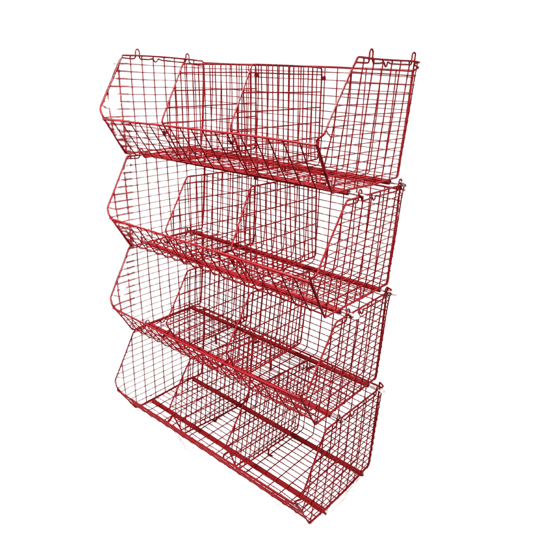C12 (medium) Unit Complete 4 Baskets & Dividers, RED C12 Unit 4 Baskets, Filstorage