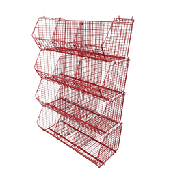 C12 (medium) Unit Complete 4 Baskets & Dividers, RED C12 Unit 4 Baskets, Filstorage
