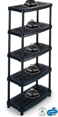 Vented Recycled Plastic Shelving 70kg 5 Level 1885mm H x 930mm W x 455mm D, 1836/5, Filstorage