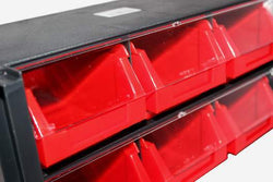 Dust Resistant Small Parts Storage Parts Bin Compartment Organiser Unit (4 bin options), 4 Drawers, Filstorage