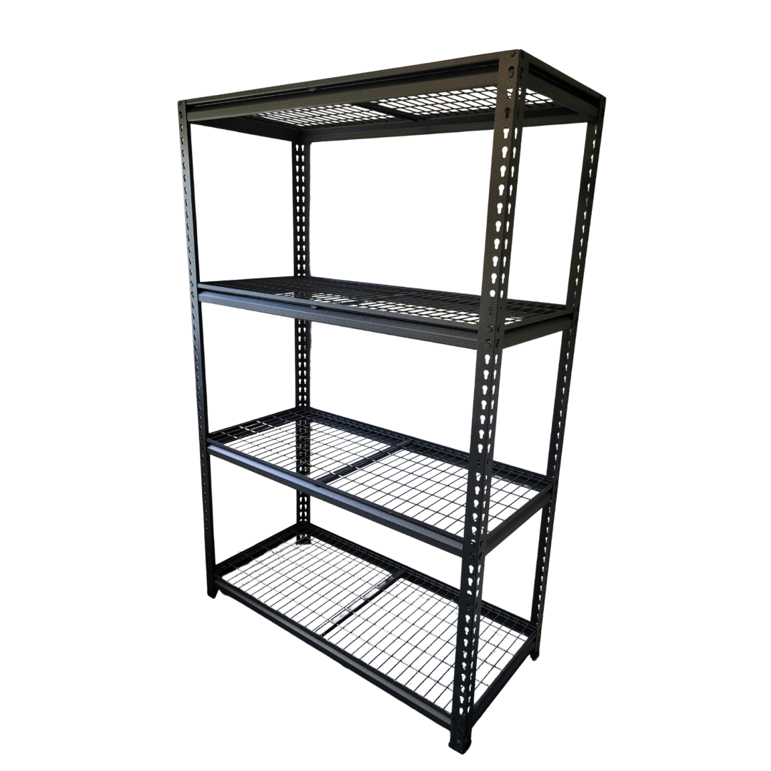 Black Mesh shelving unit