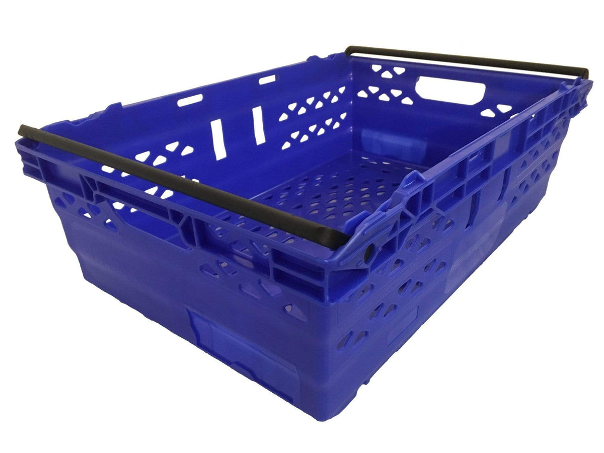Supermarket Bale Arm Stacking Logistics Crate 35L, Blue, Filstorage