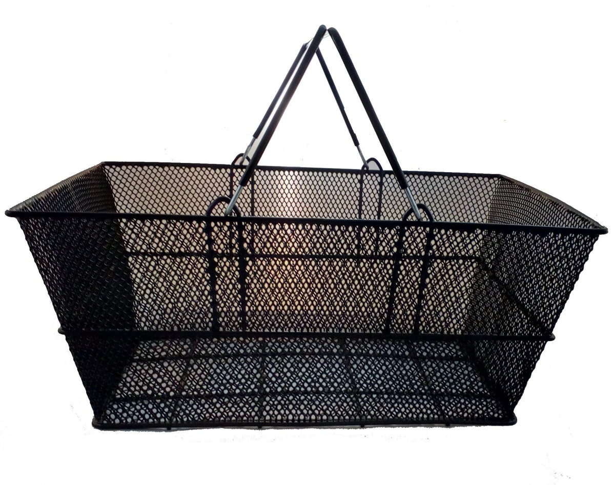 Luxury Black Wire Shopping Basket, Luxury Black Mesh Shopping Basket / 1, Filstorage