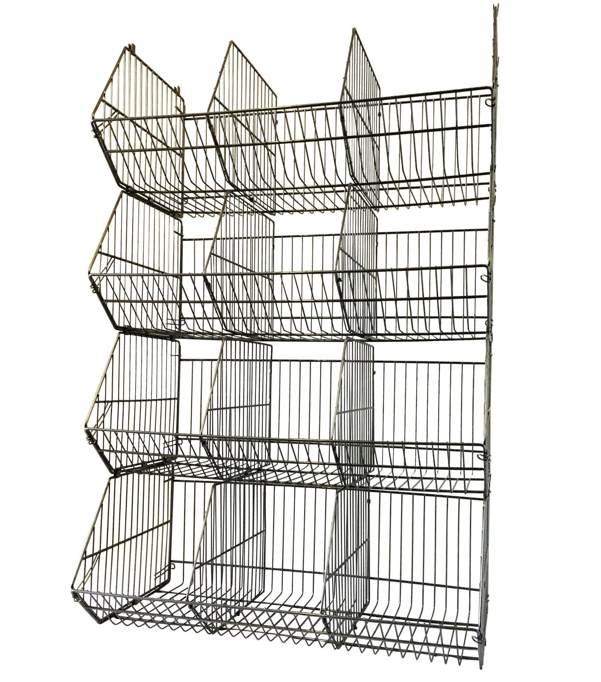 Large Wire Storage Stacking Display Basket (Single), 900mm Single Basket - White, Filstorage