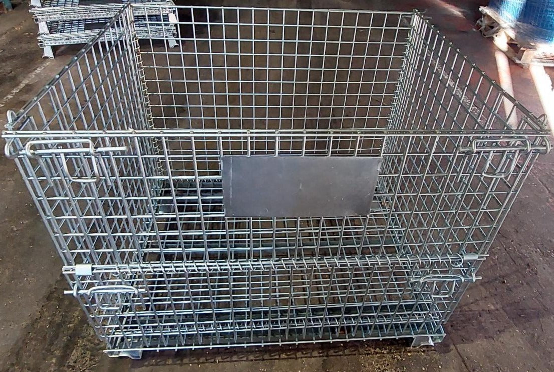 Collapsible Steel Pallet Hypercage Stillages, 4 x Hypercages, Filstorage