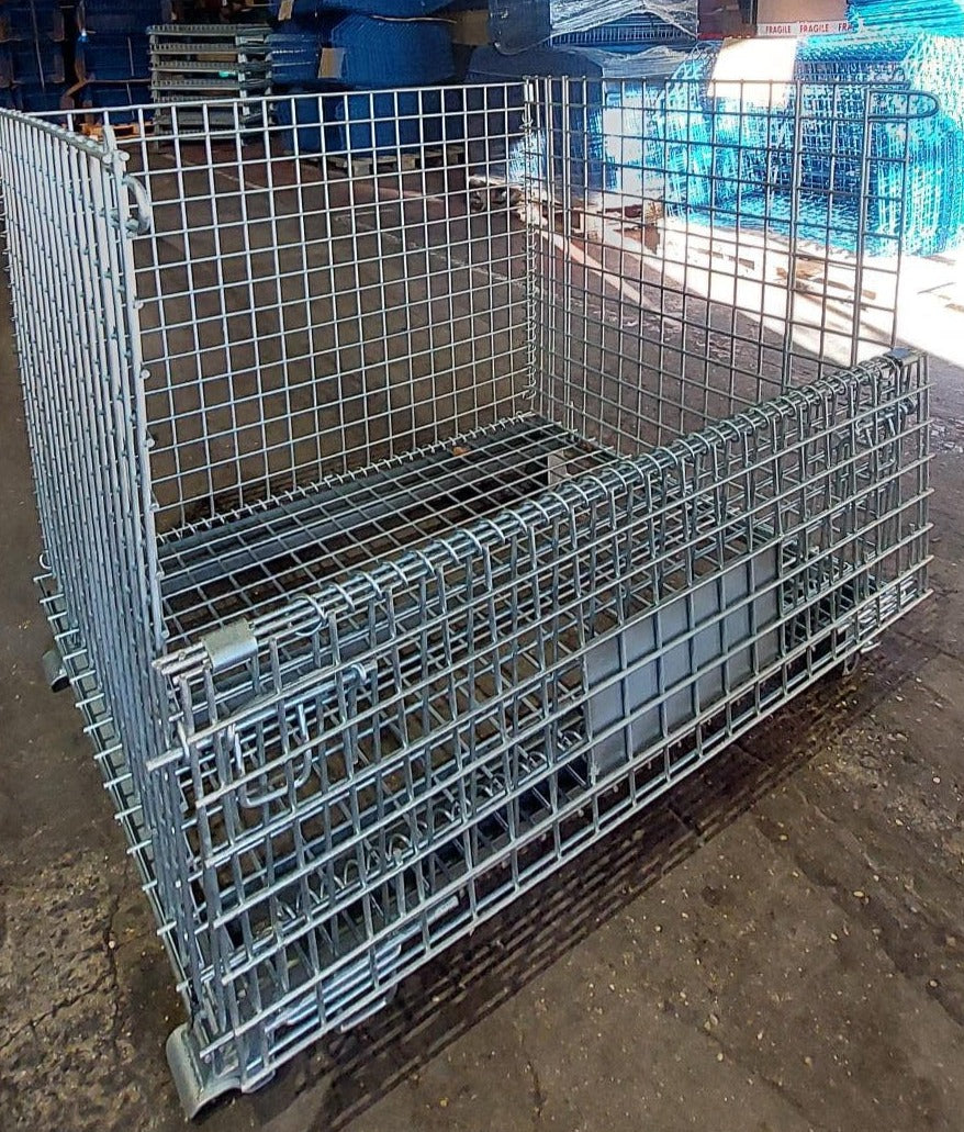 Collapsible Steel Pallet Hypercage Stillages, 4 x Hypercages, Filstorage