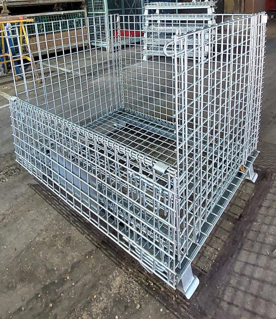 Collapsible Steel Pallet Hypercage Stillages, 4 x Hypercages, Filstorage