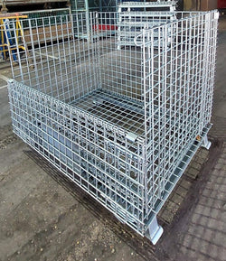 Collapsible Steel Pallet Hypercage Stillages, 4 x Hypercages, Filstorage