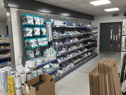 Wire Basket for Shop Shelving, White Basket 1000mm wide, Filstorage