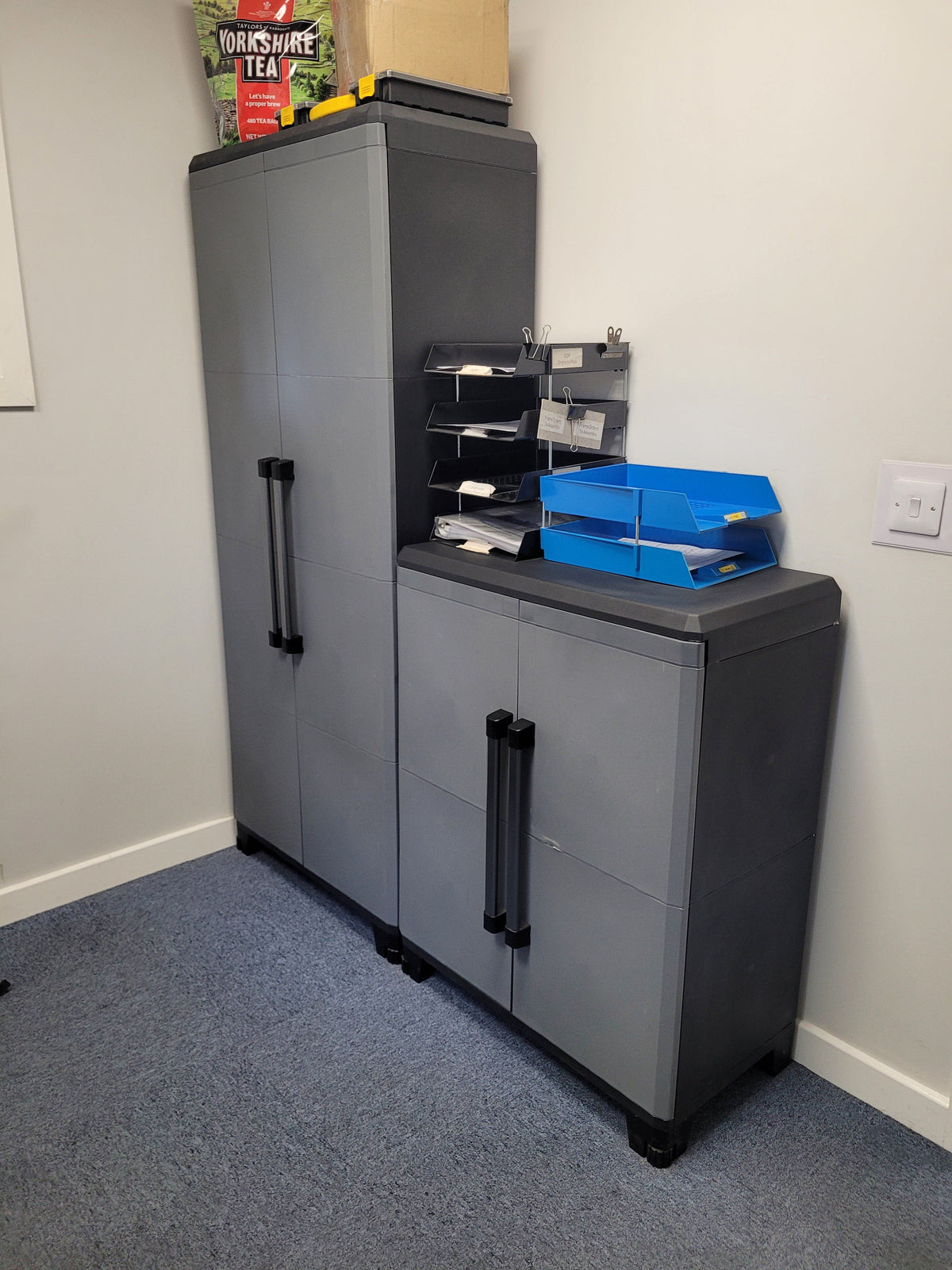 Heavy Duty Workshop Garage Cupboard Cabinet (Modular Pro2) 1016mm H x 780mm W x 436mm D, Modular 2 Cupboard, Filstorage