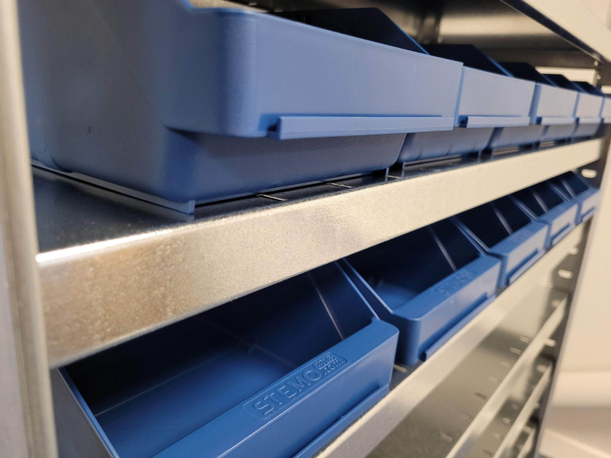 Stemo Picking Shelving Unit with Plastic Shelf Bins 1790mm H x 1000mm W x 400mm D, 44 x 4024 Shelf Bins, Filstorage
