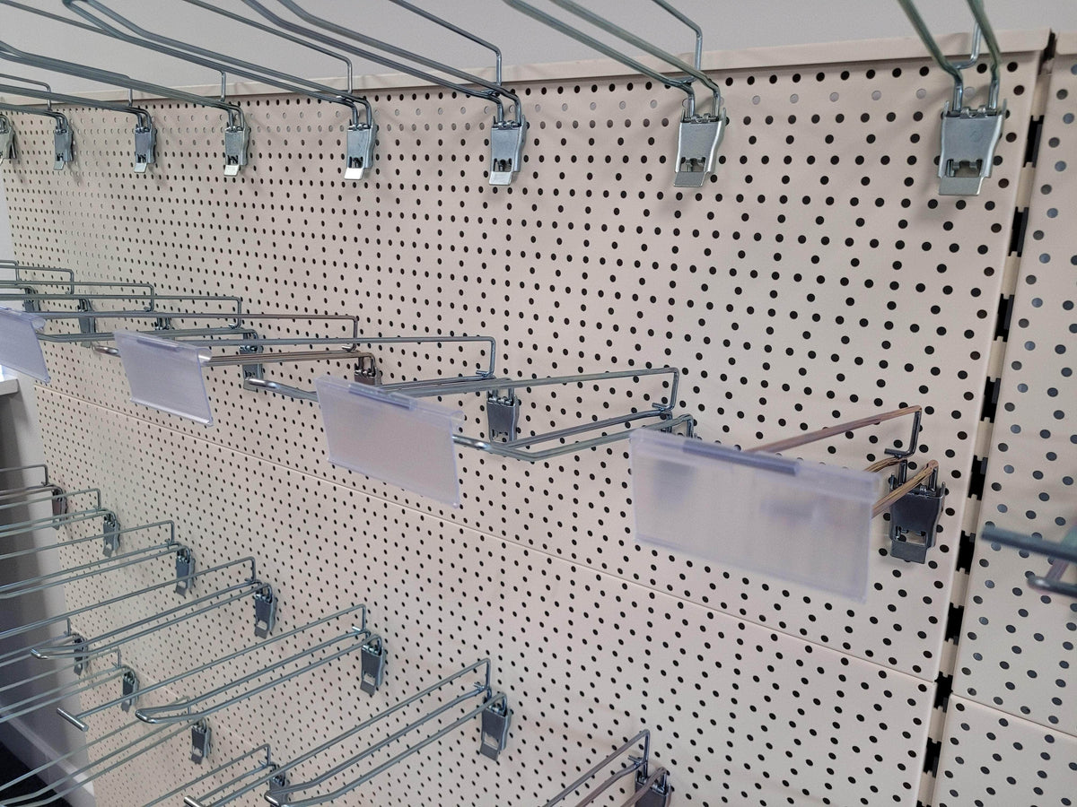 Retail Shop Shelving Run of 3 x Gondola Bays 1400mm H with Perforated Panels, Single-Sided, Filstorage
