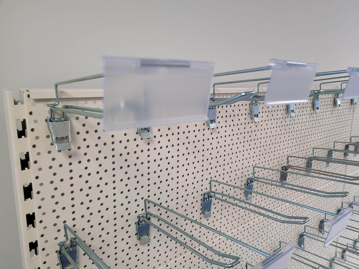 Retail Shop Shelving Run of 3 x Gondola Bays 2200mm H with Perforated Panels, Single-Sided, Filstorage