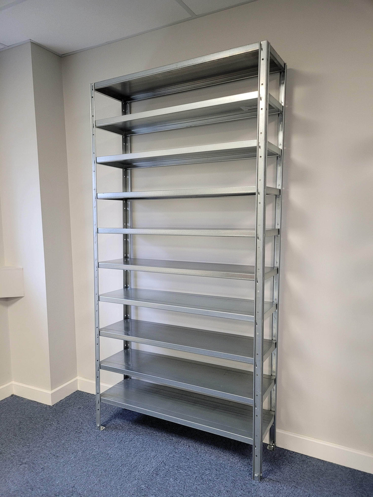 Steel Shelf Unit with 36 Storage Parts Bins 2000mm H x 1000mm W x 300mm D, Red, Filstorage