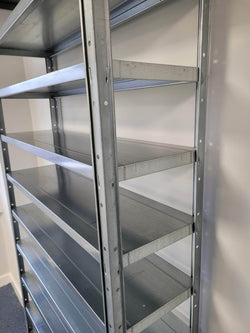 Steel Shelf Unit with 36 Storage Parts Bins 2000mm H x 1000mm W x 300mm D, Red, Filstorage