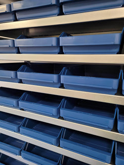 Stemo Picking Shelving Unit with Plastic Shelf Bins 1790mm H x 1000mm W x 400mm D, 44 x 4024 Shelf Bins, Filstorage