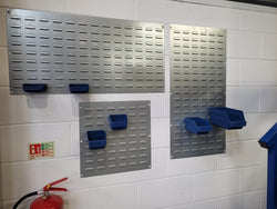 Selection of louvre backpanels with bins
