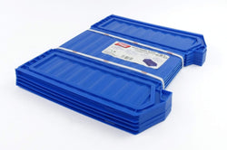 Large Collapsible Plastic Storage Bins (Pack of 5), Blue Bins T53P, Filstorage