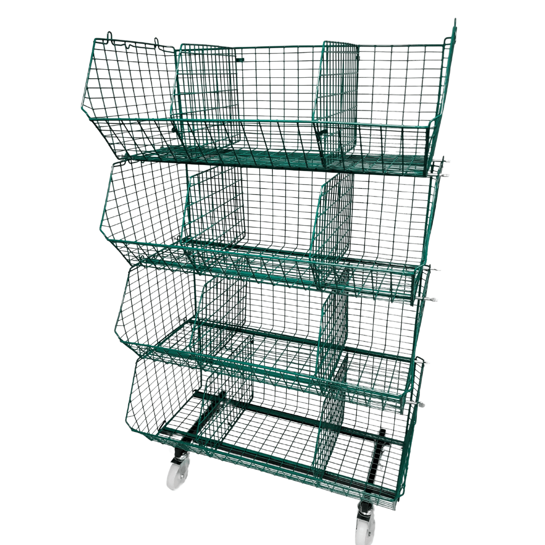 C12 (medium) Mobile Unit Complete 4 Baskets, GREEN C12 Mobile Unit 4 Baskets, Filstorage