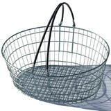 Oval Wire Shopping Basket - Grey Handle, Grey / 1, Filstorage
