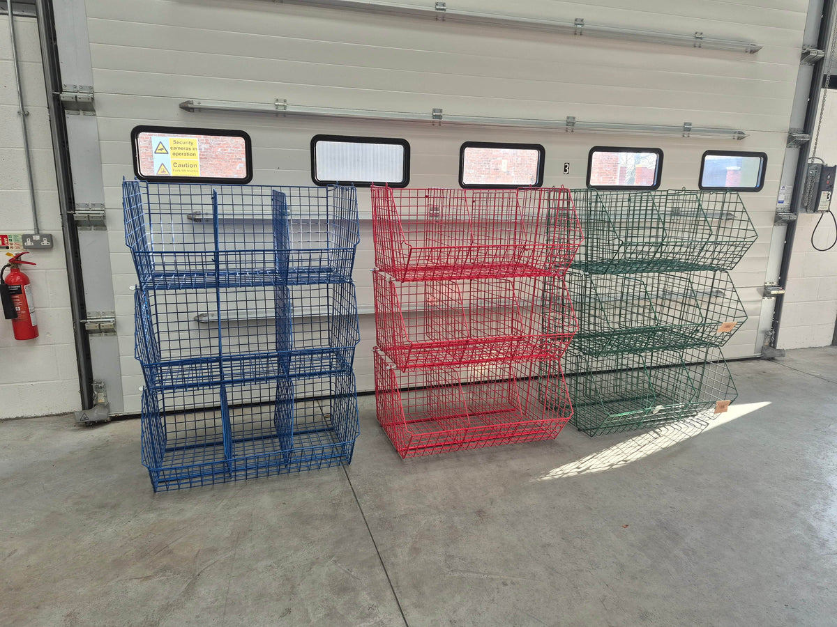 Used Wire Storage Filplastic Baskets