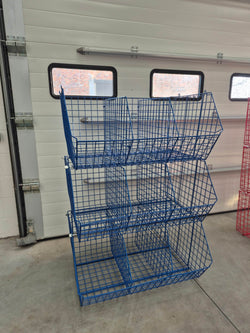 used blue c2ds stack of 3 with 6 dividers