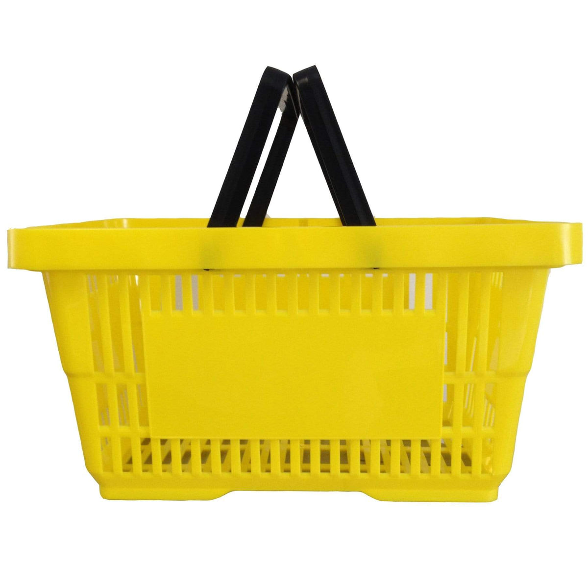 Bundle Offer! 30 Plastic Shopping Baskets & Plinth (7 Colours), Yellow, Filstorage