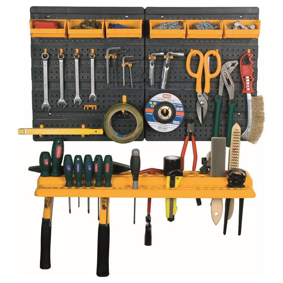 Wall Mounted Tool Storage Board Organiser Rack & Panel Pegboard, Default Title, Filstorage
