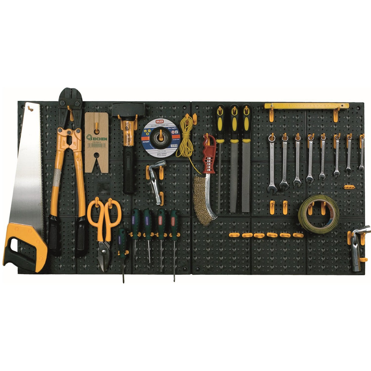 Large Workshop Tool Storage Wall Board Organiser Panel & Rack Pegboard with Hooks, Tool Board, Filstorage