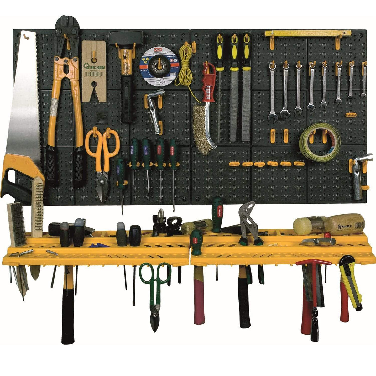 Large Workshop Tool Storage Wall Board Organiser Panel & Rack Pegboard with Hooks, Tool Board, Filstorage