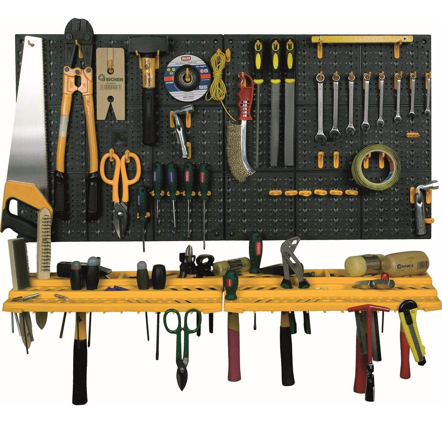 Large Workshop Tool Storage Wall Board Organiser Panel & Rack Pegboard with Hooks, Tool Board, Filstorage