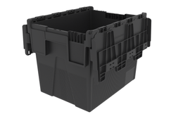Loadhog 306 Heavy Duty Plastic Storage Container with lid (25 Litres), Black lid/Black Body / 1, Filstorage