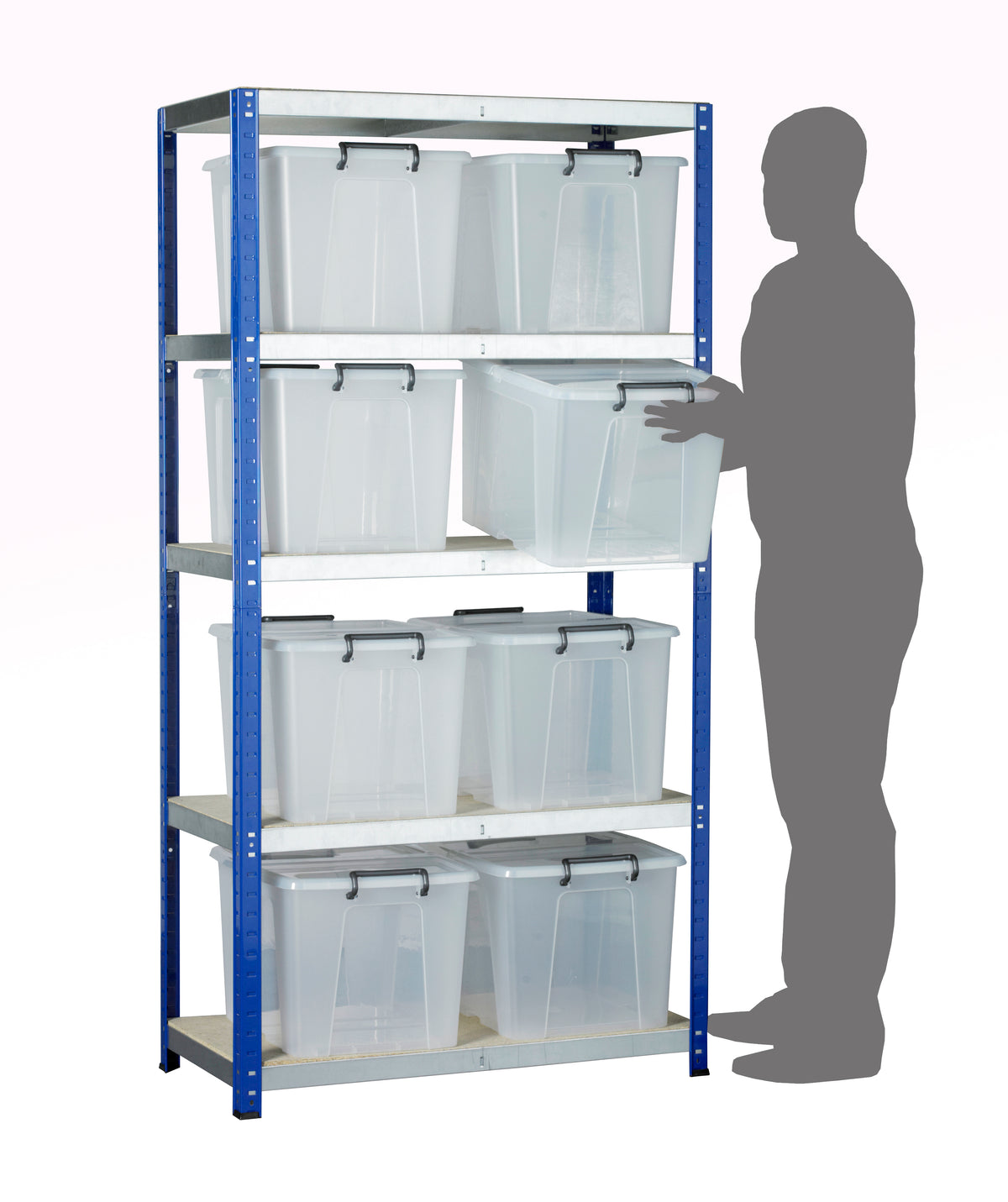 Eco-Rax Heavy-Duty Shelving Unit Complete with Storage Boxes