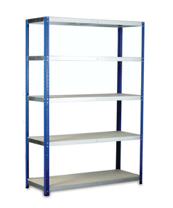 Eco-Rax Heavy-Duty Shelving Unit 265kg per level (4 sizes), 900mm / 450mm, Filstorage