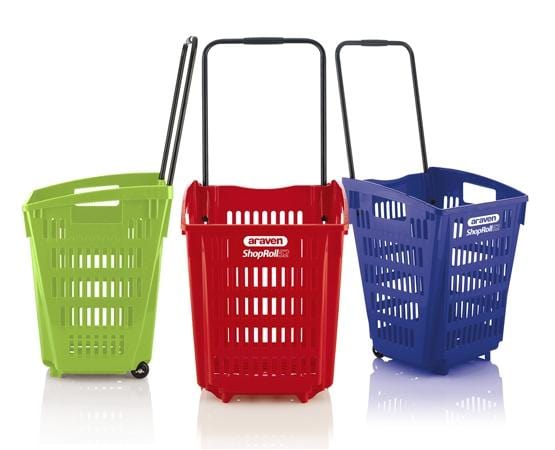 OCEANIS Plastic Shopping Trolley Basket 52L (Recycled Ocean Plastic), 52L Oceanis, Filstorage
