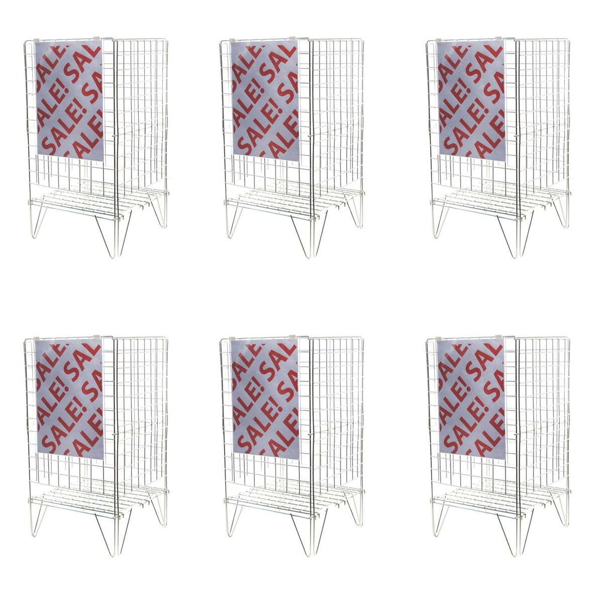 Wire Dump Bin Basket Square (16 inch), Bundle of 6 Offer / White, Filstorage