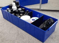 Large Plastic Storage Box Wardrobe & Cupboard Cosmetic Organiser Container 135mm H, 604 (615x220x135), Filstorage
